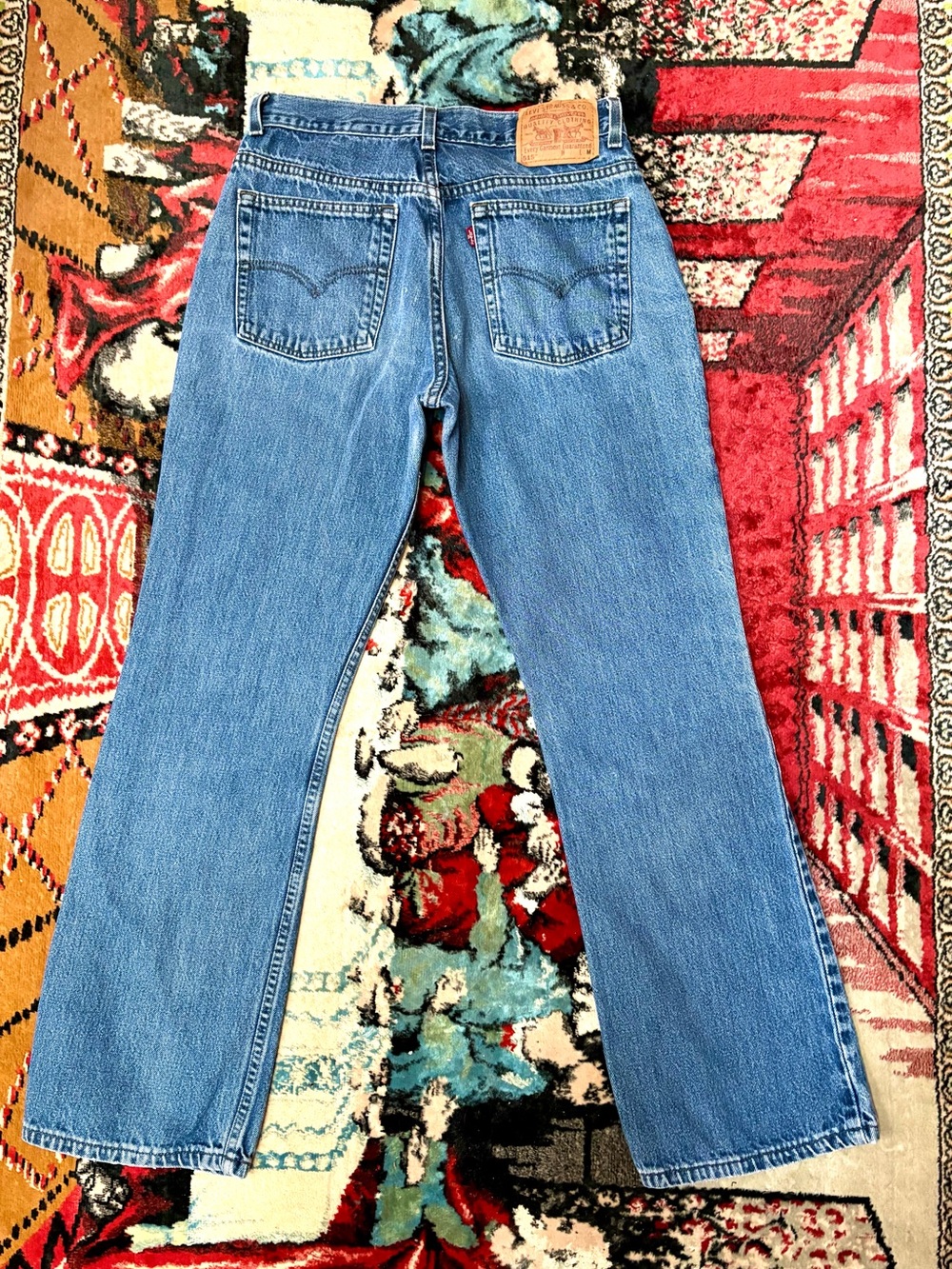 Levi’s VTG 90s medium blue wash 515 boot cut denim jeans 30 x 30”
